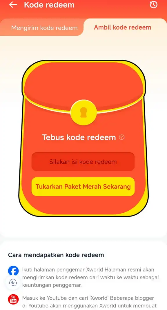 Mendaftar Akun XWorld Kode Redeem